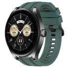 For Huawei Watch GT3  46mm Long & Short Sports Solid Color Silicone Watch Band Set(Olive Green) - 1