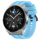 For Huawei Watch 3 Pro Long & Short Sports Solid Color Silicone Watch Band Set(Sky Blue) - 1