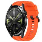 For Huawei Watch GT Runner Long & Short Sports Solid Color Silicone Watch Band Set(Orange) - 1