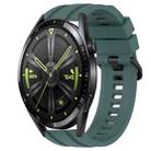 For Huawei Watch GT Runner Long & Short Sports Solid Color Silicone Watch Band Set(Olive Green) - 1