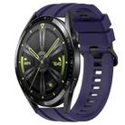 For Huawei Watch GT Runner Long & Short Sports Solid Color Silicone Watch Band Set(Midnight Blue) - 1