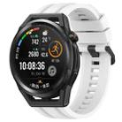 For Huawei Watch Buds Long & Short Sports Solid Color Silicone Watch Band Set(White) - 1