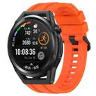 For Huawei Watch Buds Long & Short Sports Solid Color Silicone Watch Band Set(Orange) - 1