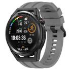 For Huawei Watch Buds Long & Short Sports Solid Color Silicone Watch Band Set(Grey) - 1