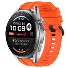 For Honor Watch GS 3i Long & Short Sports Solid Color Silicone Watch Band Set(Orange) - 1