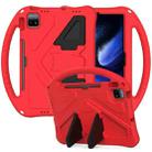 For Xiaomi Pad 6 EVA Flat Anti Falling Protective Case Shell with Holder(Red) - 1
