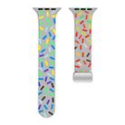 For Apple Watch Ultra 49mm Rainbow Dots Silicone Magnetic Buckle Watch Band(Gray) - 4