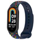 For Xiaomi Band 8 Sports Rainbow Dots Silicone Buckle Watch Band(Midnight Blue) - 1