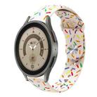 For Samsung Galaxy Watch 5 40 / 44mm Sports Rainbow Dots Silicone Buckle Watch Band(Starlight Color) - 1