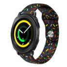 For Samsung Galaxy Watch 5 Pro Sports Rainbow Dots Silicone Buckle Watch Band(Black) - 1