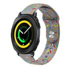 For Samsung Galaxy Watch 5 Pro Sports Rainbow Dots Silicone Buckle Watch Band(Gray) - 1