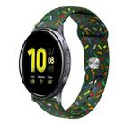 For Samsung Galaxy Watch 4 40mm / 44mm Sports Rainbow Dots Silicone Buckle Watch Band(Green) - 1