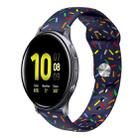 For Samsung Galaxy Watch 4 40mm / 44mm Sports Rainbow Dots Silicone Buckle Watch Band(Blue) - 1