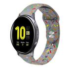 For Samsung Galaxy Watch 4 40mm / 44mm Sports Rainbow Dots Silicone Buckle Watch Band(Gray) - 1