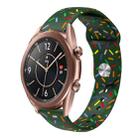 For Samsung Galaxy Watch 4 Classic 42mm / 46mm Sports Rainbow Dots Silicone Buckle Watch Band(Green) - 1