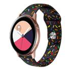 For Samsung Galaxy Watch 3 41mm Sports Rainbow Dots Silicone Buckle Watch Band(Black) - 1