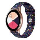 For Samsung Galaxy Watch 3 41mm Sports Rainbow Dots Silicone Buckle Watch Band(Blue) - 1