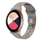 For Samsung Galaxy Watch 3 41mm Sports Rainbow Dots Silicone Buckle Watch Band(Gray) - 1