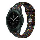 For Samsung Galaxy Watch Active 2 40mm / 44mm Sports Rainbow Dots Silicone Buckle Watch Band(Black) - 1