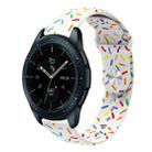 For Samsung Galaxy Watch Active 2 40mm / 44mm Sports Rainbow Dots Silicone Buckle Watch Band(White) - 1