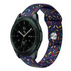 For Samsung Galaxy Watch Active 2 40mm / 44mm Sports Rainbow Dots Silicone Buckle Watch Band(Blue) - 1