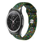 For Samsung Galaxy watch Active 40mm Sports Rainbow Dots Silicone Buckle Watch Band(Green) - 1