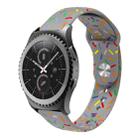 For Samsung Galaxy watch Active 40mm Sports Rainbow Dots Silicone Buckle Watch Band(Gray) - 1