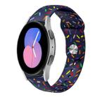 For Samsung Galaxy Watch 42mm Sports Rainbow Dots Silicone Buckle Watch Band(Blue) - 1