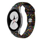 For Samsung Galaxy Gear Sport Sports Rainbow Dots Silicone Buckle Watch Band(Black) - 1