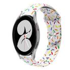 For Samsung Galaxy Gear Sport Sports Rainbow Dots Silicone Buckle Watch Band(White) - 1