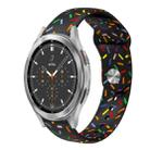 For Samsung Gear S2 Classic Sports Rainbow Dots Silicone Buckle Watch Band(Black) - 1