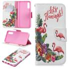 3D Colored Drawing Pattern Horizontal Flip Leather Case for Samsung Galaxy A50, with Holder & Card Slots & Wallet(English Flamingo) - 1