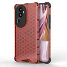 For OPPO Reno10 Shockproof Honeycomb Phone Case(Red) - 1