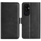 For OPPO Reno10 Dual-side Magnetic Buckle Horizontal Flip Leather Phone Case(Black) - 1