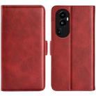 For OPPO Reno10 Pro+ Dual-side Magnetic Buckle Horizontal Flip Leather Phone Case(Red) - 1