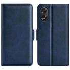 For OPPO A38 Dual-side Magnetic Buckle Horizontal Flip Leather Phone Case(Dark Blue) - 1