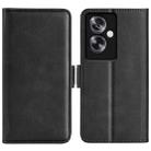 For OPPO A79 Dual-side Magnetic Buckle Horizontal Flip Leather Phone Case(Black) - 1