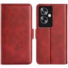 For OPPO A79 Dual-side Magnetic Buckle Horizontal Flip Leather Phone Case(Red) - 1