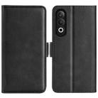 For OPPO K12 Dual-side Magnetic Buckle Horizontal Flip Leather Phone Case(Black) - 1