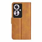 For OPPO Reno11 F 5G Dual-side Magnetic Buckle Horizontal Flip Leather Phone Case(Yellow) - 3