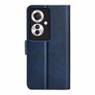 For OPPO Reno11 F 5G Dual-side Magnetic Buckle Horizontal Flip Leather Phone Case(Dark Blue) - 3