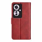 For OPPO Reno11 F 5G Dual-side Magnetic Buckle Horizontal Flip Leather Phone Case(Red) - 3