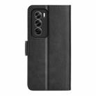 For OPPO Reno12 5G Global Dual-side Magnetic Buckle Horizontal Flip Leather Phone Case(Black) - 3