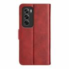 For OPPO Reno12 5G Global Dual-side Magnetic Buckle Horizontal Flip Leather Phone Case(Red) - 3