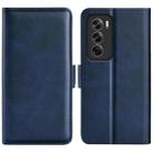 For OPPO Reno12 Pro 5G Global Dual-side Magnetic Buckle Horizontal Flip Leather Phone Case(Dark Blue) - 1
