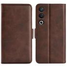 For OPPO A3 Pro Global Dual-side Magnetic Buckle Horizontal Flip Leather Phone Case(Brown) - 1