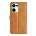 For OPPO Reno13 5G Dual-side Magnetic Buckle Horizontal Flip Leather Phone Case(Yellow) - 3