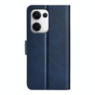 For OPPO Reno13 5G Dual-side Magnetic Buckle Horizontal Flip Leather Phone Case(Dark Blue) - 3