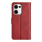 For OPPO Reno13 5G Dual-side Magnetic Buckle Horizontal Flip Leather Phone Case(Red) - 3