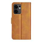 For OPPO Reno13 F Dual-side Magnetic Buckle Horizontal Flip Leather Phone Case(Yellow) - 3